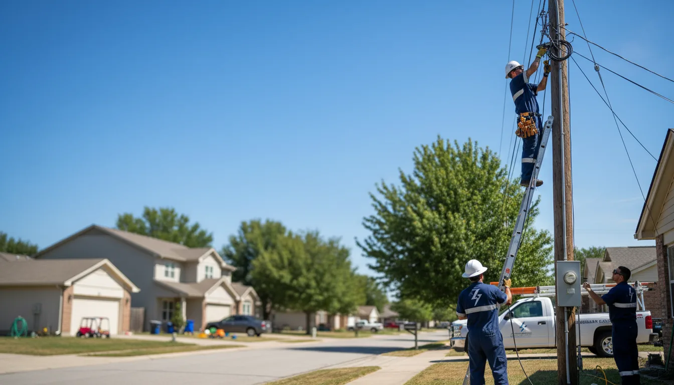 Residential electrician providing installation services in Navasota, TX